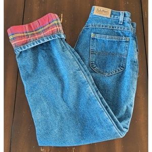 Vintage L L Bean flannel lined jeans